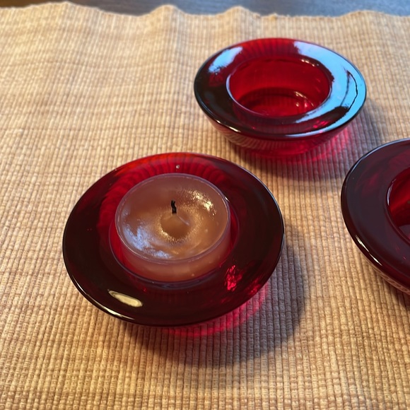 Set of 3 Crate and Barrel tea light holders - Picture 3 of 3